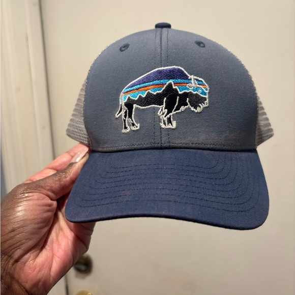 Patagonia Accessories - Patagonia Gray and Blue Buffalo Cap Baseball Cap Hat Unisex OS